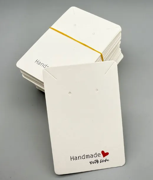 Módní doplňky Karta Náušnice Náušnice Náhrdelník Univerzální balicí papír Karta Korejské náušnice Display Card One Side Coated Ivory Board Fbb Paper